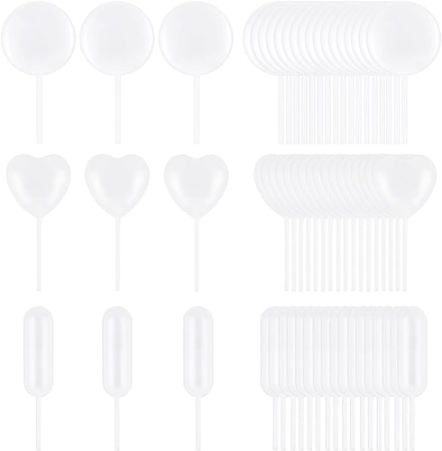60 Pieces 4ml Plastic Pipettes Squeeze for Cupcakes, Chocolate, Strawberries, Liquid Transfer Dropper Injector Mini