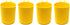 JSP Manufacturing 3 inch Plastic Pegboard Hanging Cup Hook Organizer for Crafts/Office, Multi-Colors, 4 Pack (Yellow)