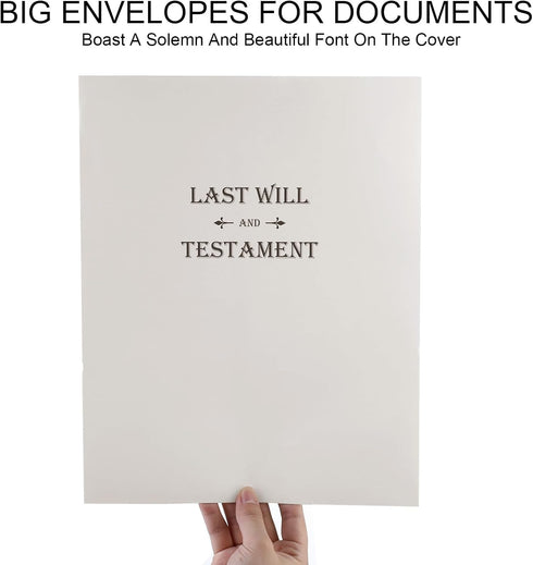Qilery 3 Pieces Oversized Last Will And Testament Envelopes, 10.2 x 12.9 Inch, Self Adhesive, Tear Resistant (White)