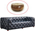 2 Inch 2 Inch Set 4 3.7inch, Wood Sofa Furniture Legs Round Black Bun Feet Tall Legs Replacement
