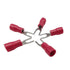 100pcs Red Insulated Fork Spade Lugs, U-Type Wire Connector Electrical Crimp Terminals 22-16AWG