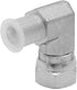 (2-PACK) 1501-02-04 Hydraulic Hose Adapter Fitting 1/8" Male (1/8"-27NPTF) × 1/4" Female Swivel 90° Elbow