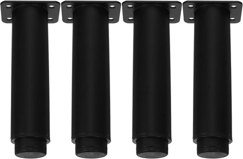Healeved 4pcs Adjustable Metal Sofa Bed Legs with Height Extension 15-25cm, Black