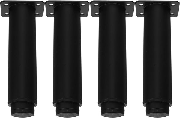 Healeved 4pcs Adjustable Metal Sofa Bed Legs with Height Extension 15-25cm, Black