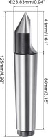 uxcell MT3 Half Notched Lathe Dead Center - Morse Taper 3MT Steel Tool for Woodworking Woodturning
