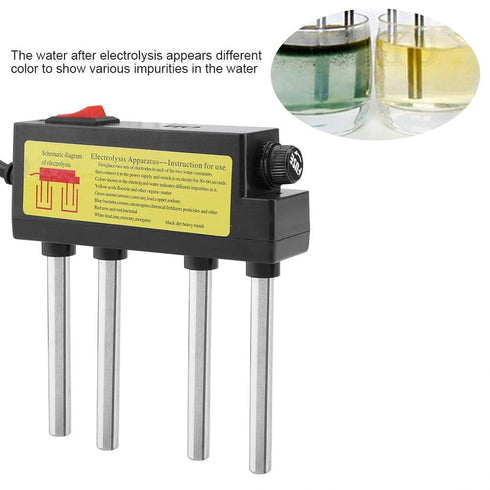 Generic Water Electrolyzer Test Kit, Home Water Quality Tester with Electrodes, Water Purity Measuring Tool