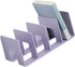Qsvbeeqj Acrylic Book End for Shelves 4 Compartments Book End Desk Book Stopper