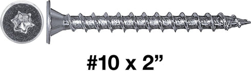 #10 x 2" Low Profile Pancake Head Roofing Screws for Wood to Metal Standing Seam Roofs