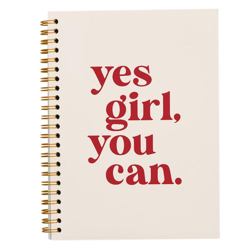 JWVK Motivational Feminist Positive Affirmations Notebook, Girl Power Print Journal for Women, 5.5 x 8.3