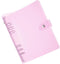 PATIKIL A5 Clear Binder Cover, Soft PVC Bling Loose Leaf Binder Protector with Snap Button Closure, Purple