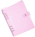 PATIKIL A5 Clear Binder Cover, Soft PVC Bling Loose Leaf Binder Protector with Snap Button Closure, Purple