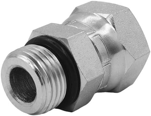 (2-PACK) 6900-08-08-O Hydraulic Hose Adapter Fitting, 1/2" Male O-Ring Boss to 1/2" NPSM Female Pipe