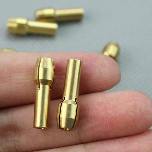 2 Set Brass Collet for Dremel Rotary Tools, Includes 1mm/1.6mm/2.3mm/3.2mm