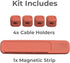 4 Pack BLACK+DECKER Magnetic Cable Clips w/Metal Plate, Adhesive Wire Holder Keeper Cord Organizer for Desk, Home