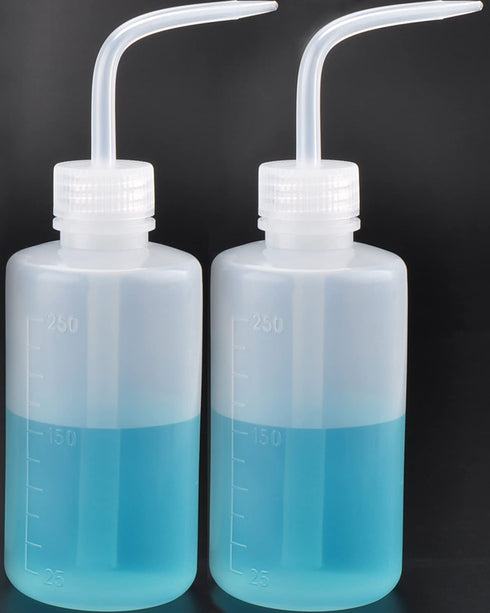 Valchoose 2 Count Wash Bottle 250ml, Medical Squeeze Bottle, Reusable for Watering Plants and Lab Ware