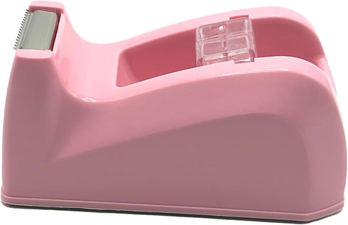 Cute Desktop Office Tape Dispenser, Antiskid Base Design for Home & School (Macaron Pink)
