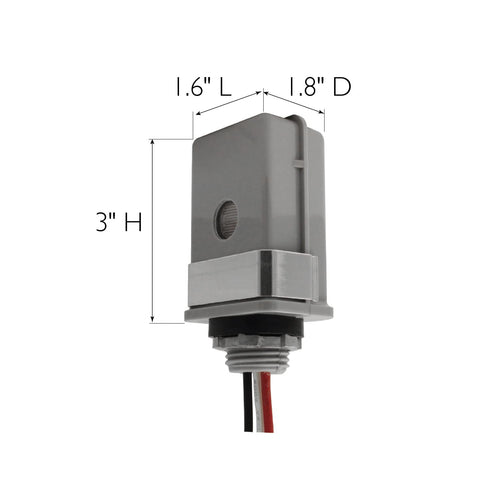 Design House 588053 Stem Mount Outdoor Photocontrol - 120-Volt Dusk to Dawn Sensor for Commercial/Residential Use