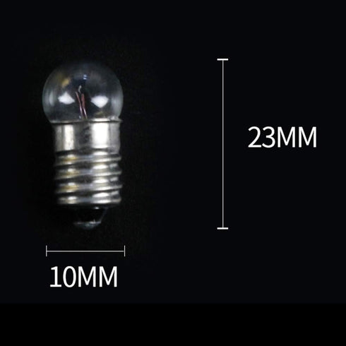 Pack of 50 E10 1.5V 0.3A DC Warm White Miniature Screw Base Light Bulbs (1.5V)
