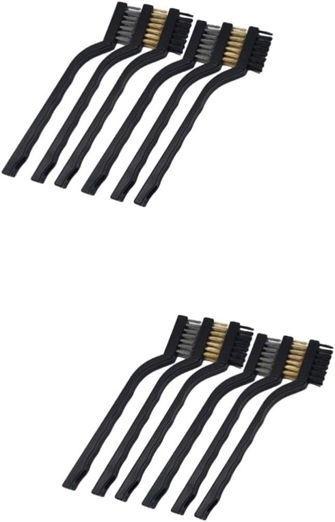 GLEAVI 12 Pcs Nylon Brush Set, Tile Brush, Grout Brush, Kitchen Cleaning Tool, 3D Printer Brush