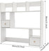 Generic 6 2 Countertop Desktop Bookshelf, Desktop Hutch with Shelves & Drawers, Storage Hutch for Computer Desk, Desk