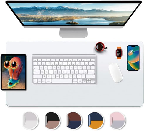 Clear Desk Protector Pad Blotters, 12x24 in Plastic Writing Surface Cover for Office Home Laptop Computer
