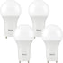 Sunco Lighting 4 Pack GU24 LED Light Bulbs, 2 Prong A19, 5000K Daylight, 9W Equivalent, Bright Dimmable