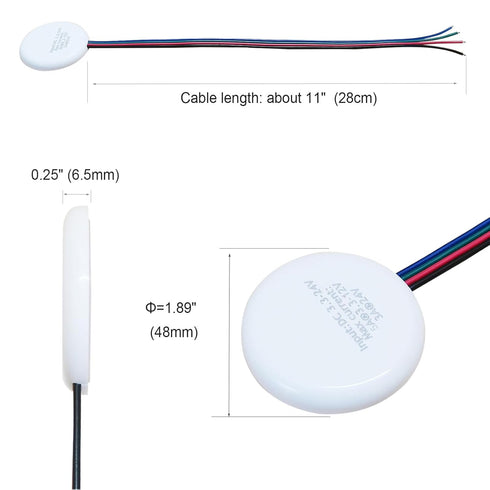 Yogcow 12V Dimmer 3.7-24V 72W Dimming Concealed LED Touch Switch, DC Touch Sensor Stepless Switches for Smart Home LED