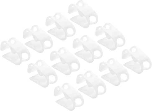PATIKIL Plastic Tube Tubing Clamps, 12Pcs 3/8" - 5/8" Tube OD Adjustable Hose Clamp Clip for Laboratory Pinch Valve,