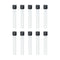 12x75mm Glass Test Tubes with Black Screw Caps, 5ml Boro Glass for Scientific Experiments, Pack of 10