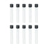 12x75mm Glass Test Tubes with Black Screw Caps, 5ml Boro Glass for Scientific Experiments, Pack of 10