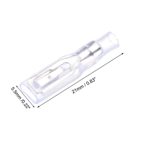 uxcell 100pcs 2.8mm Quick Splice Wire Terminals Female Spade Crimp Connector with Insulated Sleeve