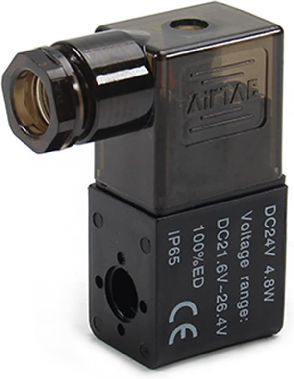 Fielect DC 24V Pneumatic Solenoid Valve Coil Electric Air Valve Replacement Parts, Plug Connector