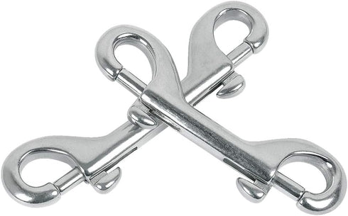 5 Pack 3.5’’ Double Ended Bolt Snaps Hook, Zinc Alloy Trigger Clips for Key Holder, Nickel Plated