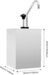 Toolven 4.2Qt Nacho Cheese Dispenser with Pump, Stainless Steel Nacho Cheese Warmer, Hot Fudge Warmer for Cheese