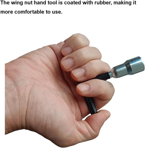 T Handle Wing Nut Driver Hand Tool for Eye Screws, C Hook Bolt, Q-Hanger, Screw Hooks, and Wing Nuts