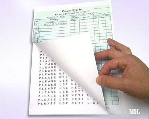 3 NextDayLabels - NCR Carbonless Part Patient Sign in Forms, HIPAA Approved and Compliant for Confidentiality in All
