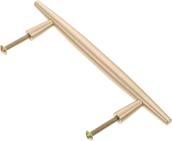 Holibanna Modern Brass Cabinet Pulls Pitch Solid Drawer Handles for Wardrobes Cabinets