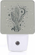Chrobak LED Night Light,Wild Cactus Desert Arizona Vintage LED Night Light Plug into