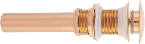 Zerodis Basin Sink Unslotted Pop Up Click Clack Sprung, Plug Drain Assembly for Bathroom Sink (Rose Gold)