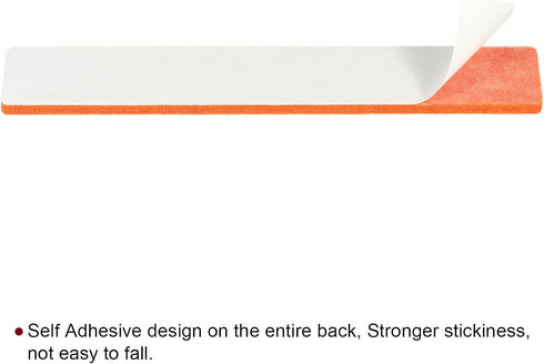 PATIKIL 8 Pack Felt Bulletin Board Bar Strip, Self Adhesive Wall Pin Bulletin Board with Push Pins for Home Office Decor
