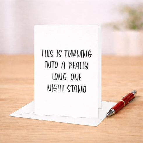 Generic CAPYTINI Funny Sarcastic Naughty Really Long One Night Stand Anniversary Valentine Card Boyfriend Husband
