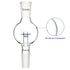 Borosilicate Glass Rotary Evaporator Bump Trap, 100 ml with 24/40 Standard Outer Upper Joint