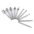 10pcs Tungsten Carbide Rotary Burr Kit, 1/8" Shank High Speed Steel Burrs, Rotary Files Woodworking Carving Tool Set