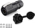 CNLINKO M12 4Pin Waterproof Connector, PBT Plastic DC 12V Cable Panel Mount, Male Female Plug