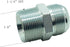 1 Piece Pipe Adapter 1-1/4" Male 37° Flare JIC(1-5/8"-12) x 1-1/4" Male NPT Plated Steel Hydraulic fitting by CDQBWKJGFJ