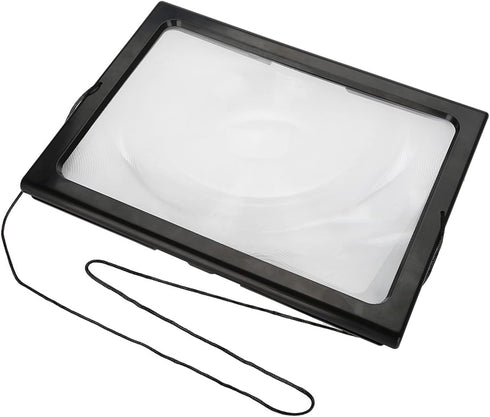 Sonew Foldable A4 Magnifying Glass, 3X Magnifier Reading Lamp with 4 LED Lights for Home and Office Use