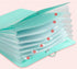 Vertical Expanding Accordion Folder with 7 Pockets, Document Wallet Organizer Bag, A4 Letter Size, Blue