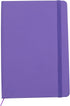 YIKANGHENG Hardcover Journal Notebook, A5 PU Leather Cover, 80 Sheets (160 Pages), 8 mm Ruled Diary, Purple