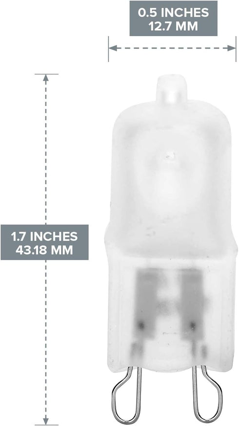 12Vmonster 10 Pack Q75/G9/FR/120V G9 75 120 T4 Bulb Frosted Lense JCD Watt Volt JD Type Halogen House Hold Light