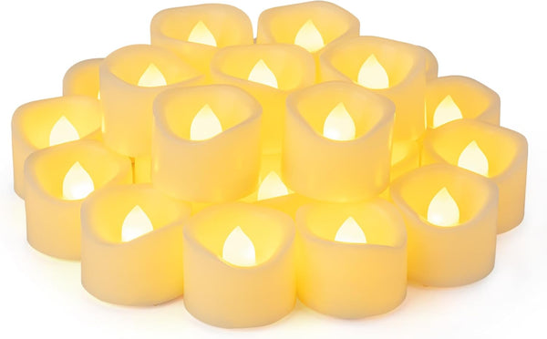 24 Pack 1.5" x 1.2" Battery Operated LED Tea Light Candles, Small